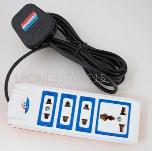 3 Pin(1no.) + 2 Pin(3nos.) (Universal Type) Extension Switch Socket-5M 3 Pin(1no.) + 2 Pin(3nos.) (Universal Type) Extension Switch Socket-5M