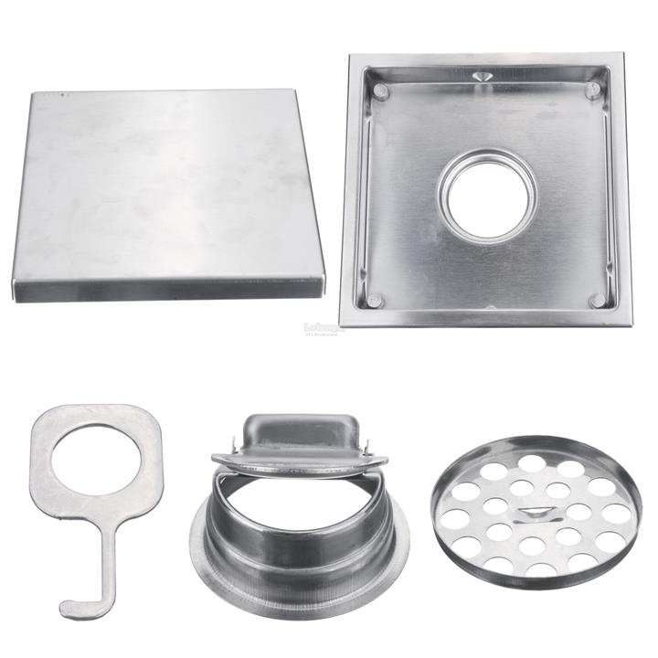 304 Stainless Steel 15 X 15cm Tile Insert Square Shower Floor Drain 304 Stainless Steel 15 X 15cm Tile Insert Square Shower Floor Drain