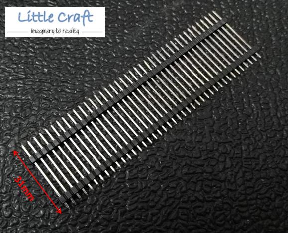 31mm Long Double Stopper Straight Pin Header Single Row 40 ways (Male) 31mm Long Double Stopper Straight Pin Header Single Row 40 ways (Male)