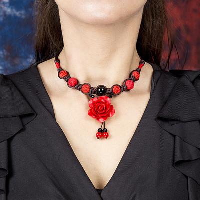 542441711161 cinnabar jewelry red full beads rose 542441711161 cinnabar jewelry red full beads rose