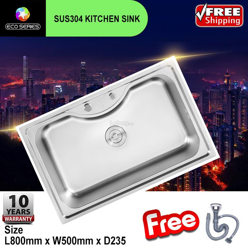 8050 304 Stainless Steel Kitchen Sink Single Bowl Top or Undermount 8050 304 Stainless Steel Kitchen Sink Single Bowl Top or Undermount