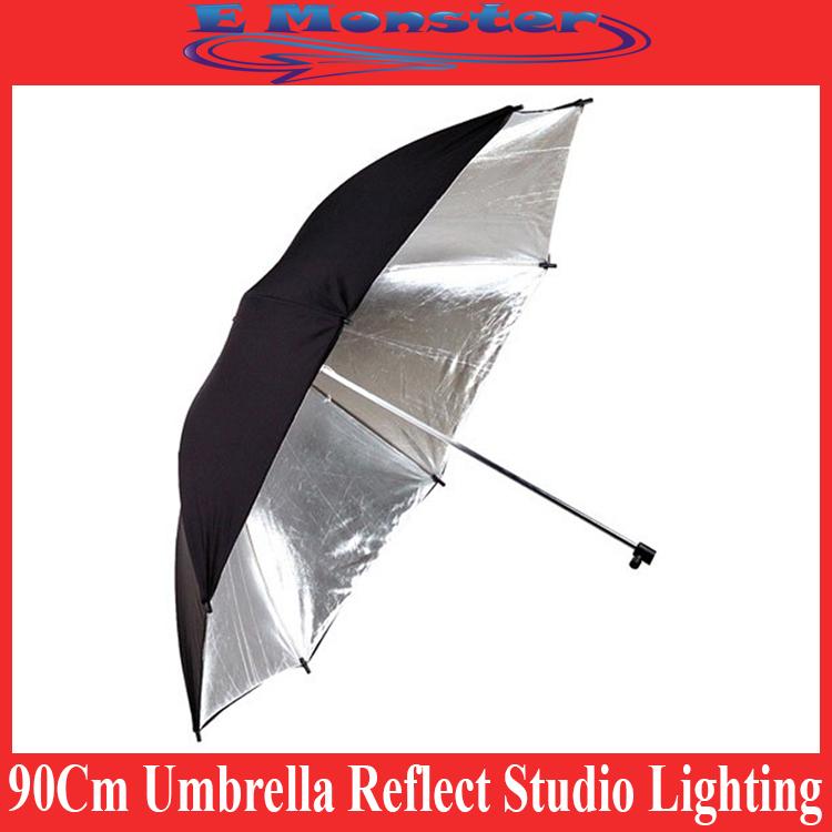 90cm Black and Silver Umbrella Reflect Studio Lighting 90cm Black and Silver Umbrella Reflect Studio Lighting