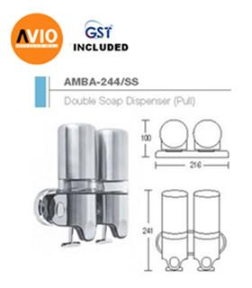 AIMER MALAYSIA AMBA-244/SS ABS DOUBLE SHAMPOO AND SOAP DISPENSER PULL AIMER MALAYSIA AMBA-244/SS ABS DOUBLE SHAMPOO AND SOAP DISPENSER PULL