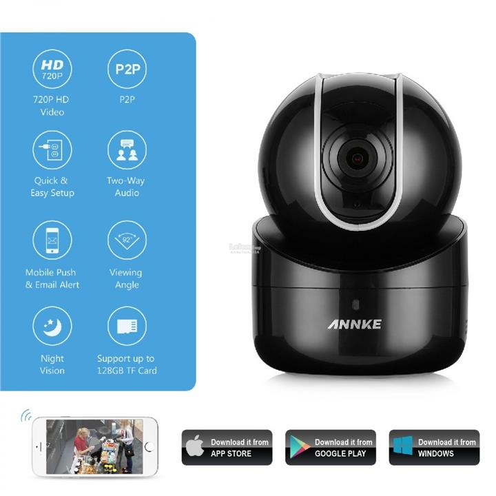 ANNKE 1MP 720P HD PTZ Wireless Audio Video Camera Two-way CCTV Black ANNKE 1MP 720P HD PTZ Wireless Audio Video Camera Two-way CCTV Black