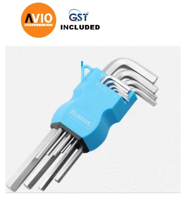 Berent BT0601 HRC 9pcs Hex Allen Key Set Berent BT0601 HRC 9pcs Hex Allen Key Set
