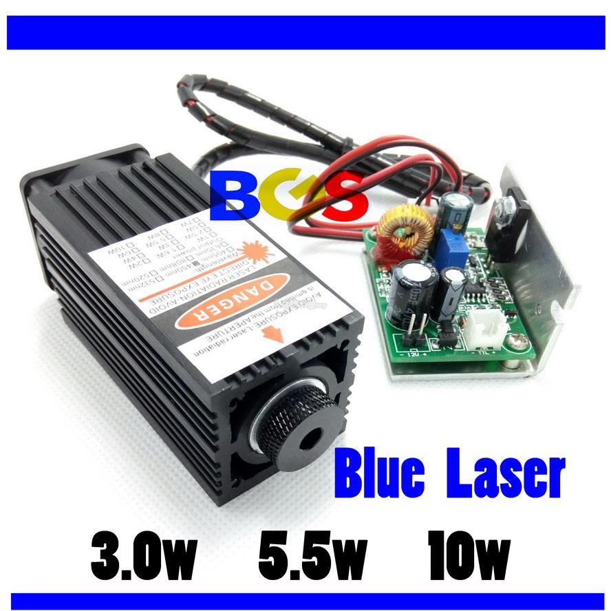 CNC ~ 3.0w , 5.5w ,10w Blue 450NM Laser Modules CNC ~ 3.0w , 5.5w ,10w Blue 450NM Laser Modules