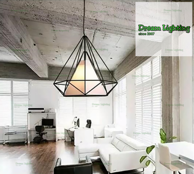 Dream Lighting (38cm) Diamond pendant light / White Dream Lighting (38cm) Diamond pendant light / White
