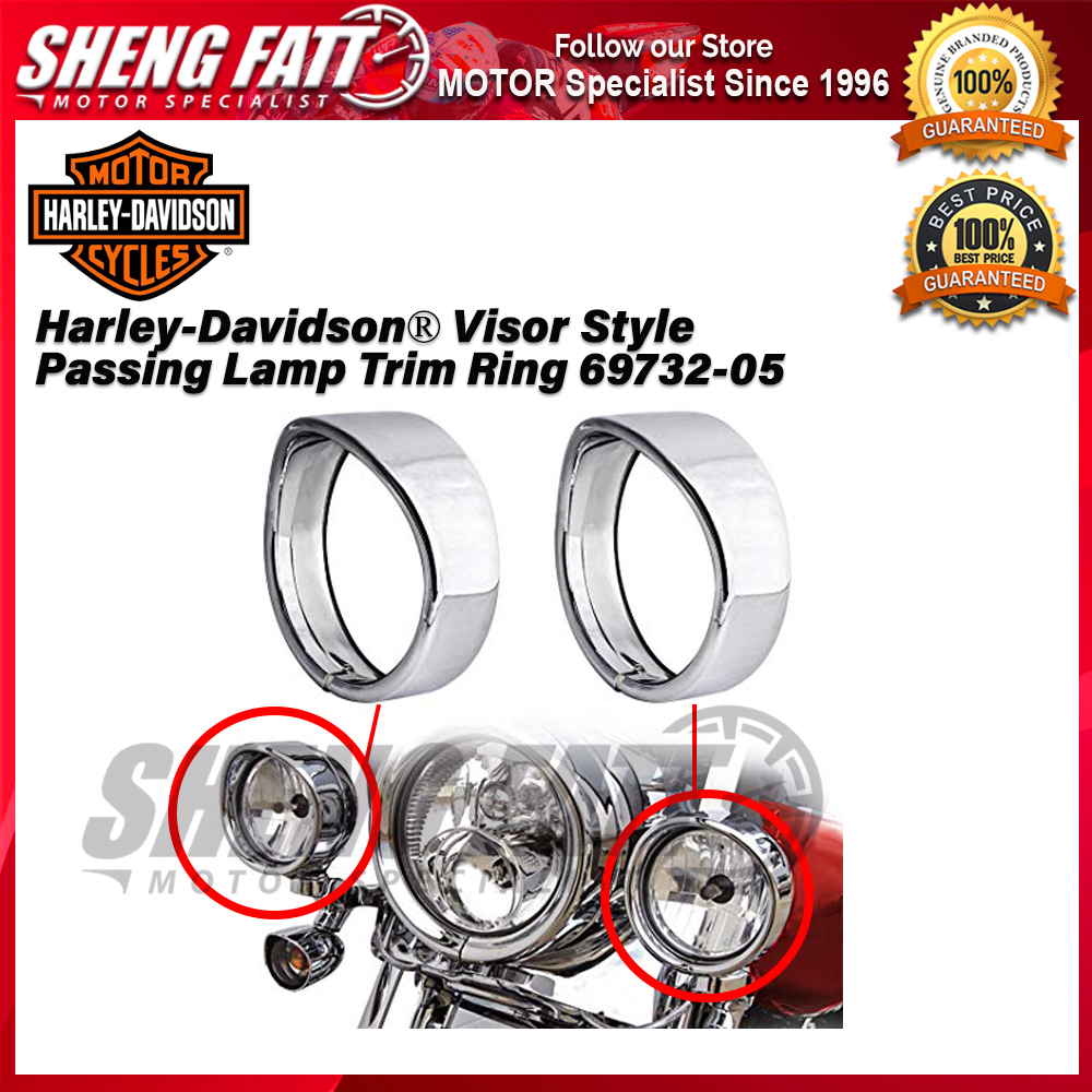 Harley Davidson Visor Style Passing Lamp Trim Ring 69732 05 Original
