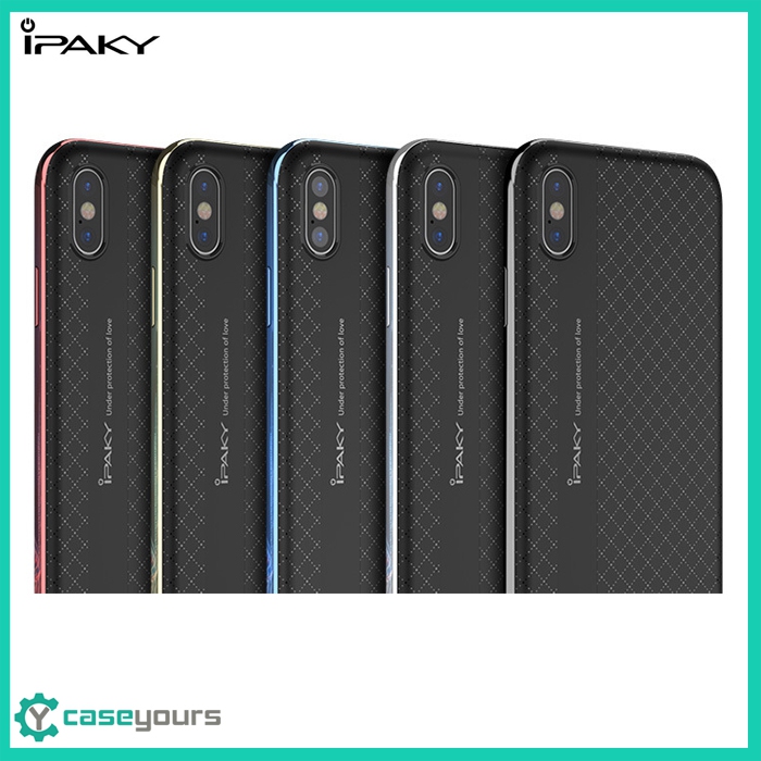 IPAKY Chrome Neo Hybrid iPhone X Bumper TPU PC Case Cover IPAKY Chrome Neo Hybrid iPhone X Bumper TPU PC Case Cover