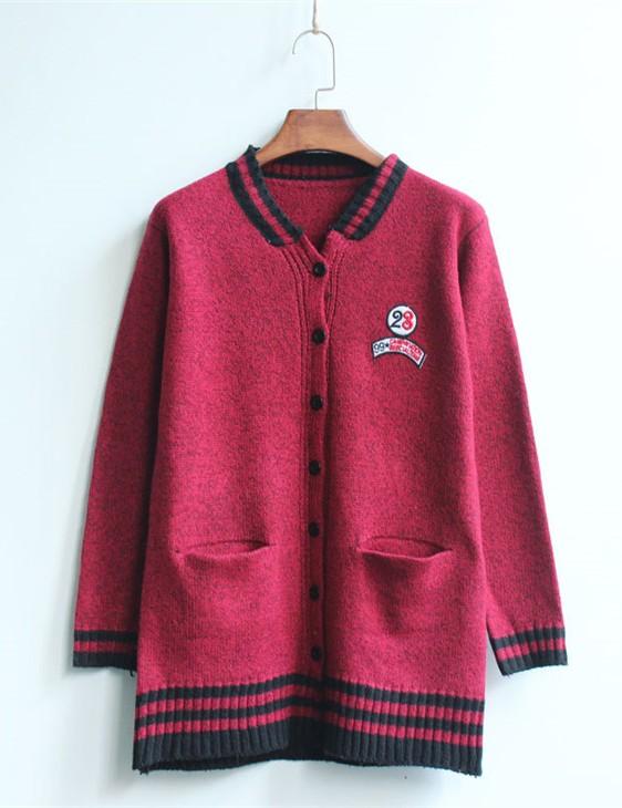 Korea Student Style Long-sleeve Jacket (Red) Korea Student Style Long-sleeve Jacket (Red)