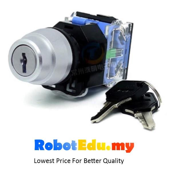 LA38-11Y2 Key Selector Switch 2 Position 10A Push Button Locker , LA38-11Y2 Key Selector Switch 2 Position 10A Push Button Locker ,
