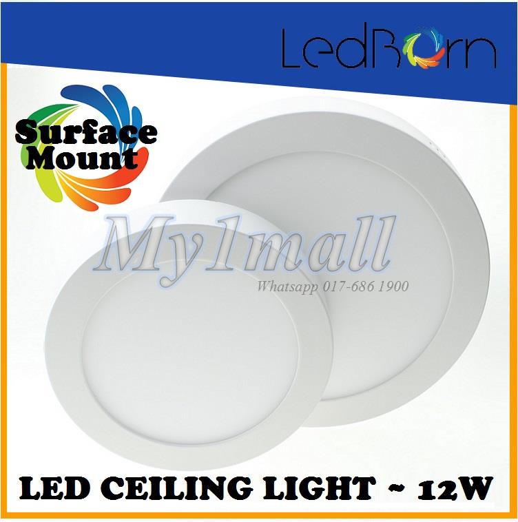 LedBorn LED Ceiling Light 12W Surface Mount Round Daylight (White) LedBorn LED Ceiling Light 12W Surface Mount Round Daylight (White)