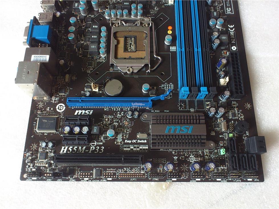 Motherboard Msi H55m P33 Socket 115 End 2112018 1002 Pm