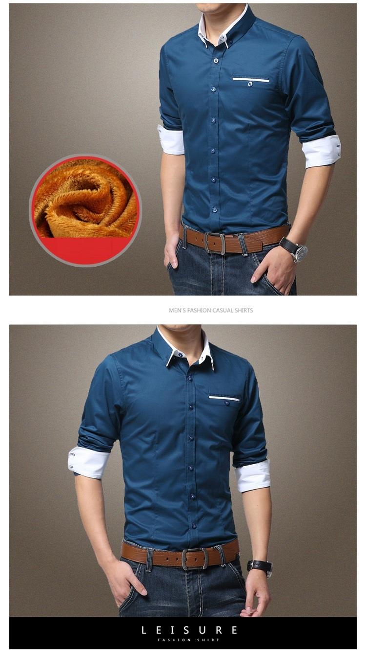 MS0005 New Korean Fashion Men's Slim Long-Sleeved Shirt MS0005 New Korean Fashion Men's Slim Long-Sleeved Shirt
