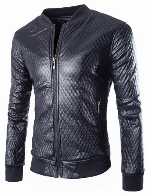MS0057D Fashion Plaid Collar Washed PU Leather Jacket MS0057D Fashion Plaid Collar Washed PU Leather Jacket