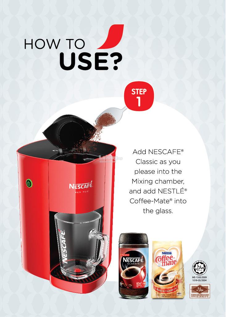 Nescafe Red Mug Coffee Maker (USED) (end 4/11/2017 1115 AM)