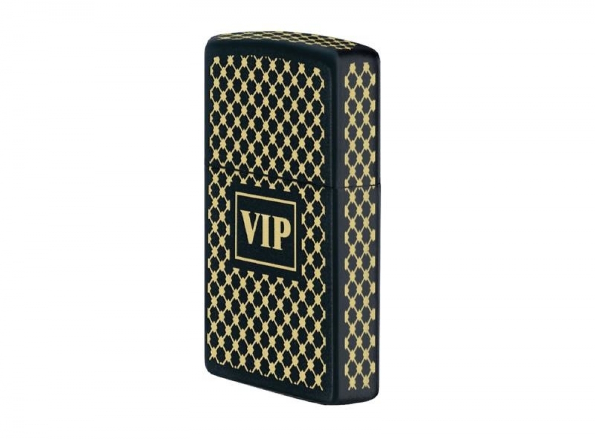 Org.Zippo Lighter black "VIP" 2003857 9seitig gelasert 256311 Org.Zippo Lighter black "VIP" 2003857 9seitig gelasert 256311