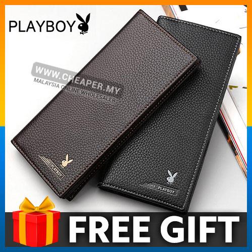 PLAYBOY Men Long Wallet Leather with 11 card slots free card knife PLAYBOY Men Long Wallet Leather with 11 card slots free card knife