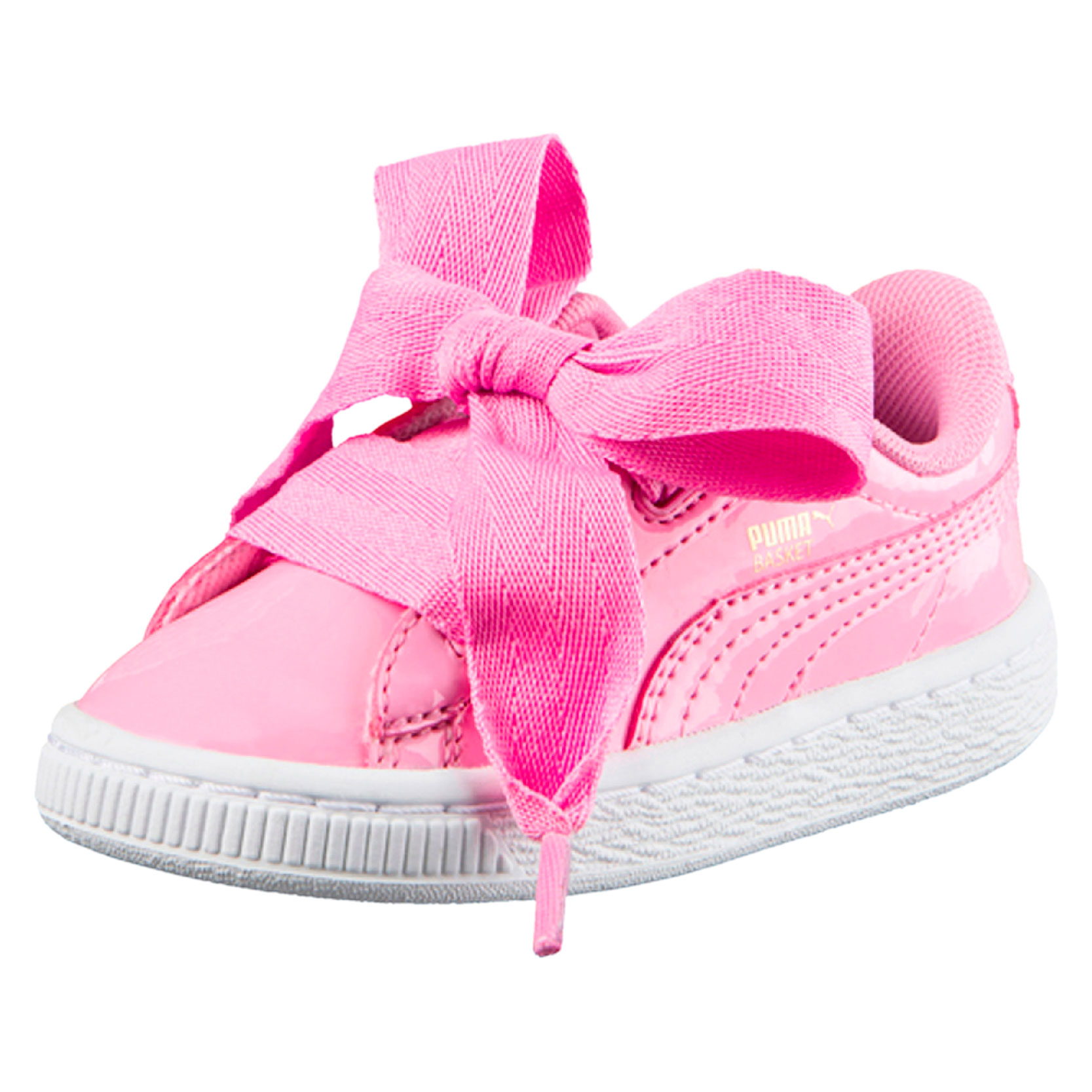 puma basket heart patent baby shoes