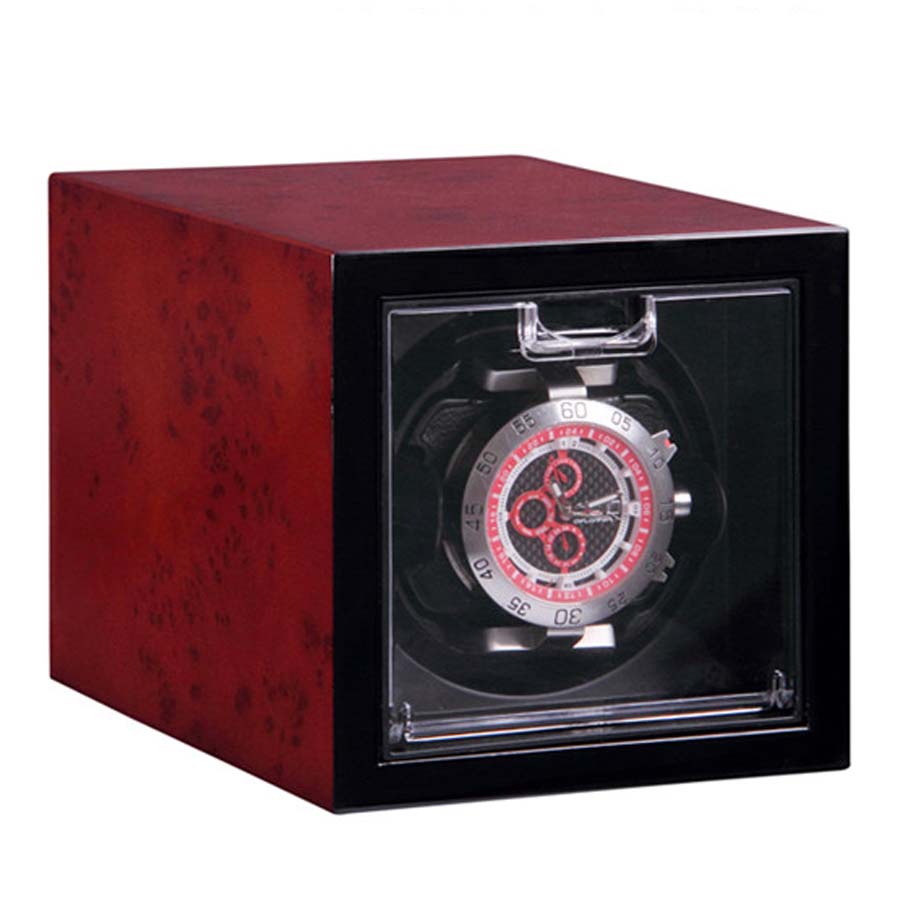 Red Luxury Automatic Single Watch Winder Watches Storage Display Box Red Luxury Automatic Single Watch Winder Watches Storage Display Box