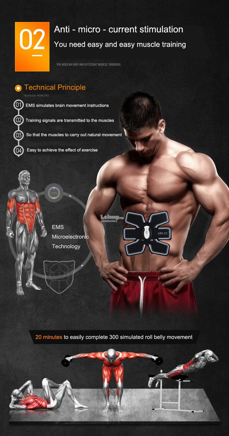 Hot Muscle Training Body Sixpack Fitness Set ABS Electrical Muscle Simulation 03
