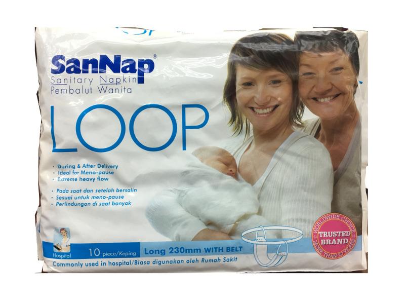 Sannap Loop Maternity Sanitary Napkin with Belt 10s (After Birth Use) Sannap Loop Maternity Sanitary Napkin with Belt 10s (After Birth Use)