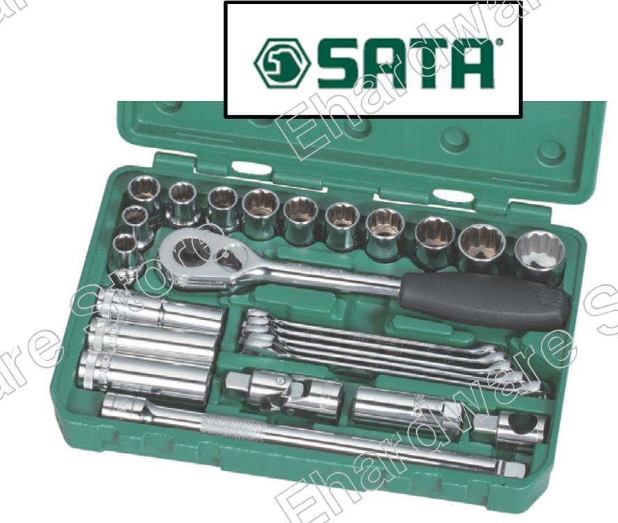 SATA 25PCS 1/2'DR SOCKET & WRENCH SE (end 3/7/2019 1030 AM)