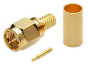 SMA Male Connector Adapter Clamp type for RG58 50-3 Cable Radio SMA Male Connector Adapter Clamp type for RG58 50-3 Cable Radio