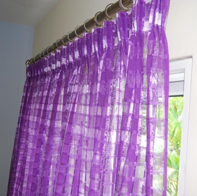 Sweet EY Purple lace curtains 12 ft F (end 1/2/2018 215 PM)