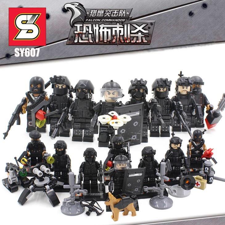 SY607 SWAT Military Falcon Kommandos Team 8 in 1 SY607 SWAT Military Falcon Kommandos Team 8 in 1