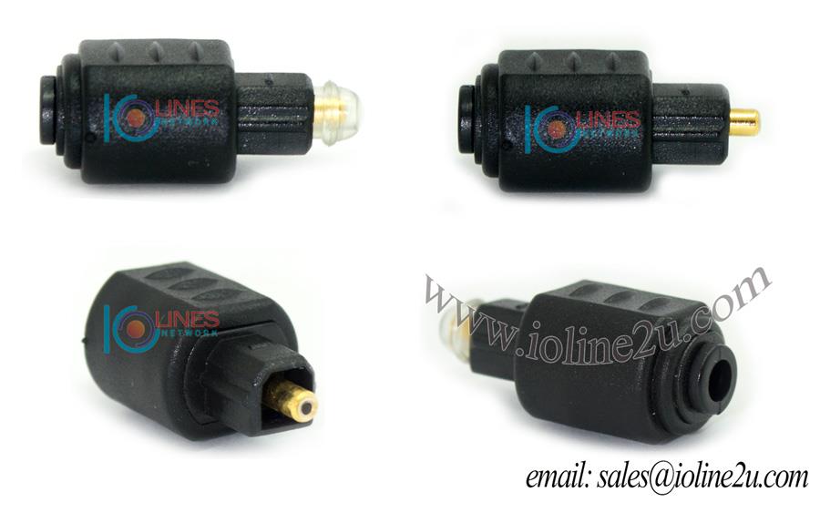 Toslink Round Female to Square male connector converter Adapter Toslink Round Female to Square male connector converter Adapter