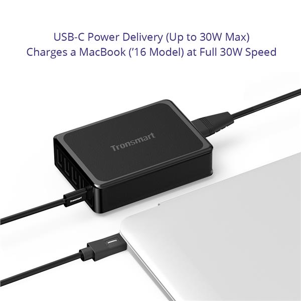 Tronsmart U5P 5 Port Charger Quick Charge 3.0 Power Delivery iPhone 8