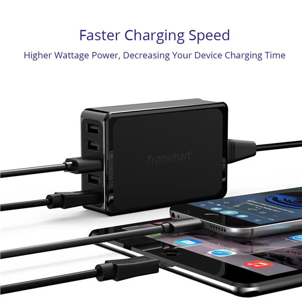 Tronsmart U5P 5 Port Charger Quick Charge 3.0 Power Delivery iPhone 8