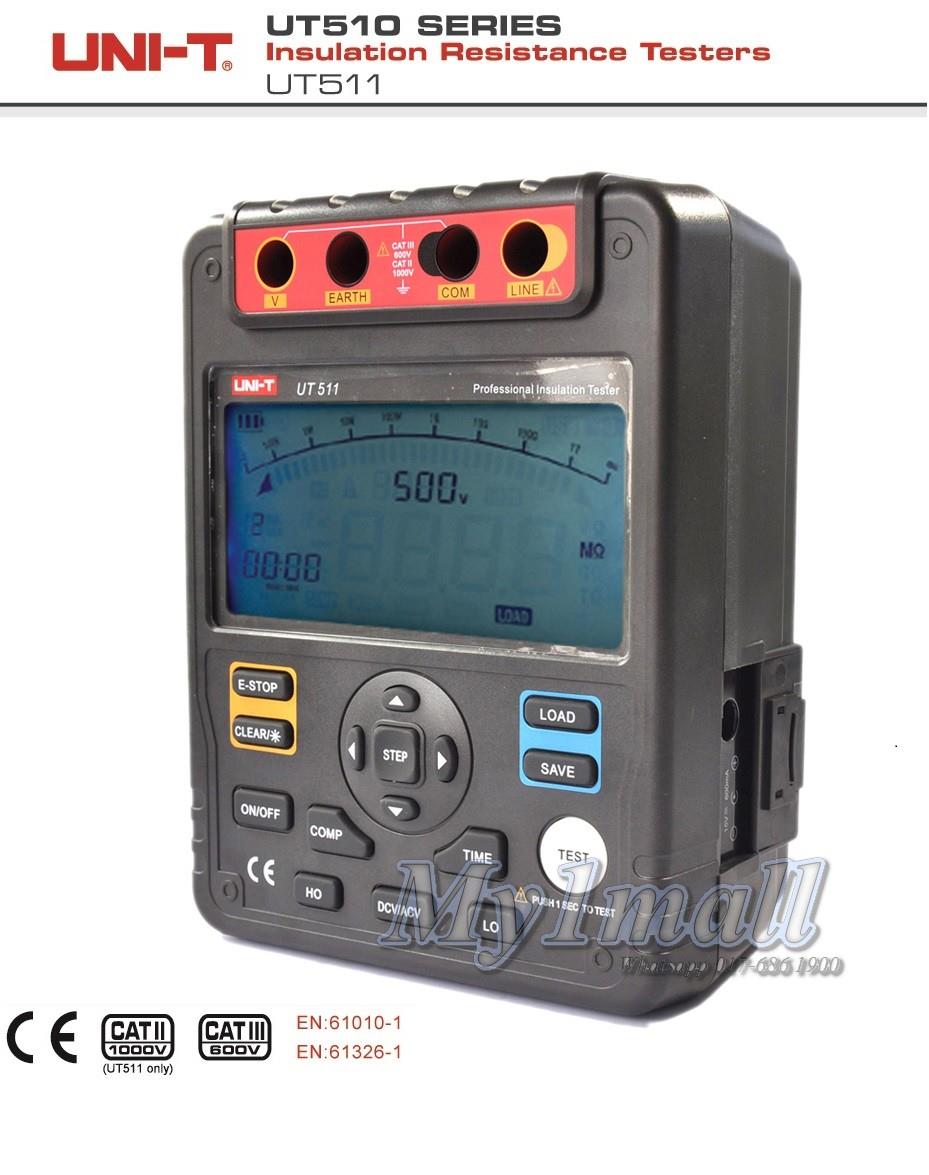 UNI-T INSULATION RESISTANCE TESTER UT511 UNI-T INSULATION RESISTANCE TESTER UT511