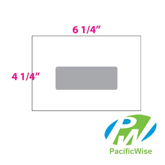 WHITE ENVELOPE (WINDOW) SIZE: 4 1/4" X 6 1/4" WHITE ENVELOPE (WINDOW) SIZE: 4 1/4" X 6 1/4"