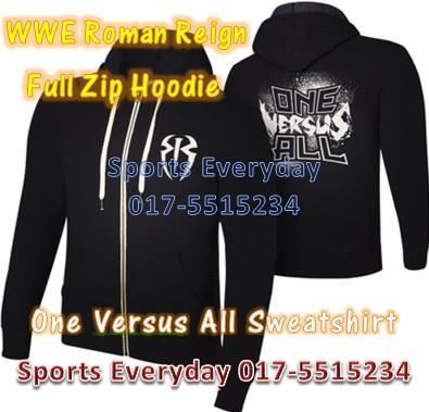 WWE WWF Hoodies Shirt Roman Reigns Black Full Zip WRESTLING BAJU GUSTI WWE WWF Hoodies Shirt Roman Reigns Black Full Zip WRESTLING BAJU GUSTI