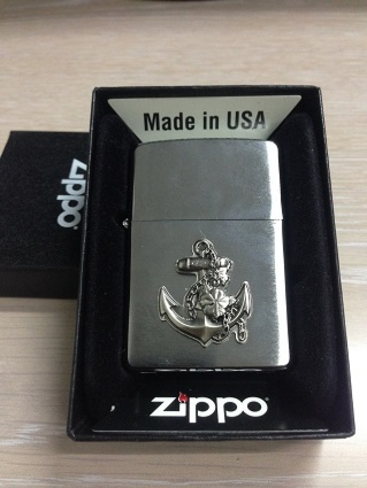 Zippo Pocket Lighter Emblem Anchor Zippo Pocket Lighter Emblem Anchor