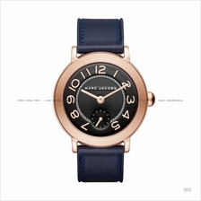 MARC BY MARC JACOBS MJ1575 Riley Small-second Leather Strap Navy