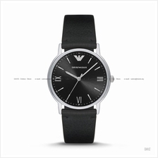 EMPORIO ARMANI AR11013 Men's Dress Watch 3-hand Leather Strap Black