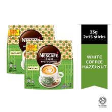 NESCAFÃ‰ White Coffee Hazelnut 15 Sticks 36g Each, x2 packs