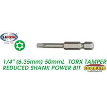 LICOTA 1/4' (6.35mm) 50mmL Torx Tamper Reduced Shank Power Bit