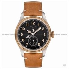 MONTBLANC 116479 Men's 1858 Automatic Dual Time Leather Strap Brown