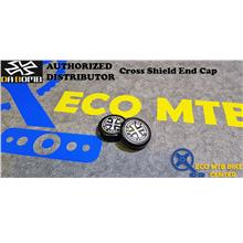 DA BOMB Cross Shield End Cap for Bicycle Lock-On Series Grips