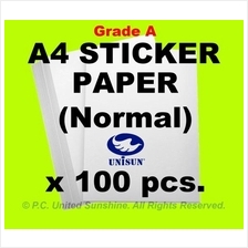 x100pcs A4 STICKER PAPER (Simili) Grade A HIGH QUALITY Label Stickers
