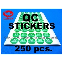 250 pcs. QC STICKER 15mm ROUND GREEN Best Used with Fragile Stickers