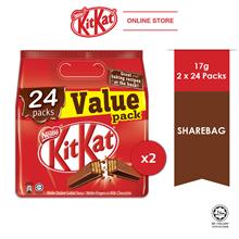 Nestle KITKAT 24 Packs Value Share bag, Bundle of 2)