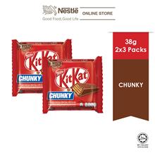 Nestle KITKAT CHUNKY 3bars x 38g, x2 packs)