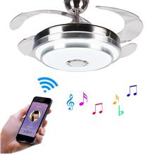 42'' Modern Ceiling Fan with LED Light Three-Color Light with Smart Bluetooth 