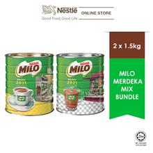 Nestle MILO Merdeka 1.5kg Limited Edition x2 Tins Kopitiam  & Warung)