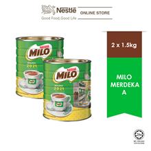 Nestle MILO Merdeka 1.5kg Limited Edition x2 Tins - Kopitiam Design)